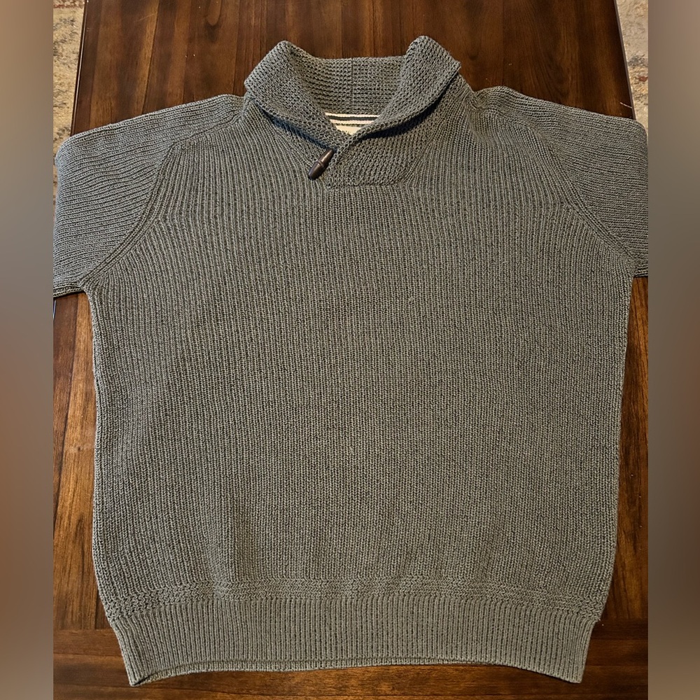 Weatherproof green shawl collar sweater size XL